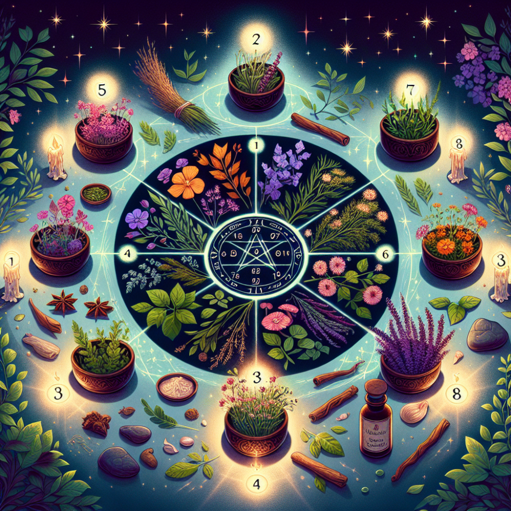 A collection of herbs for magical practices